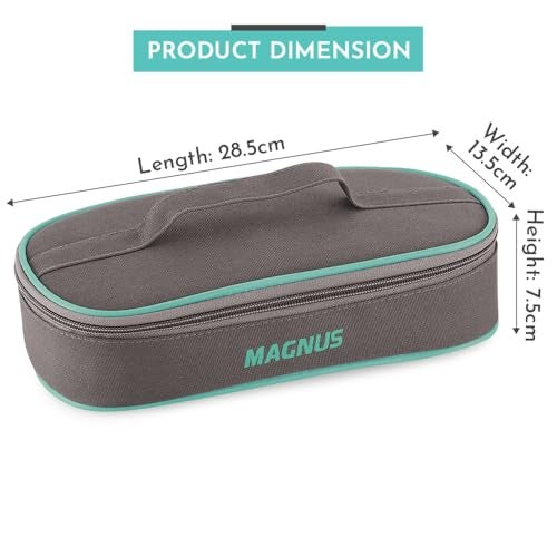 Magnus Glock Solid Glass Lunch Box with Flat Pouch and Detachable Clip, Includes 2 Round Airtight, Leakproof, Microwave Safe Borosilicate Glass Containers, 400 ML Each - Premium Lunch Boxes - Image 3