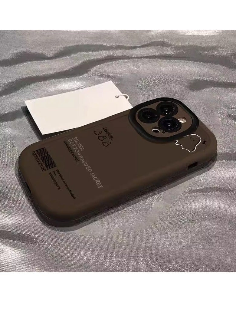 NIBEMINENT Minimalistic Little Ghost Protective TPU Case Cover For iPhone 15 Pro, Military Green