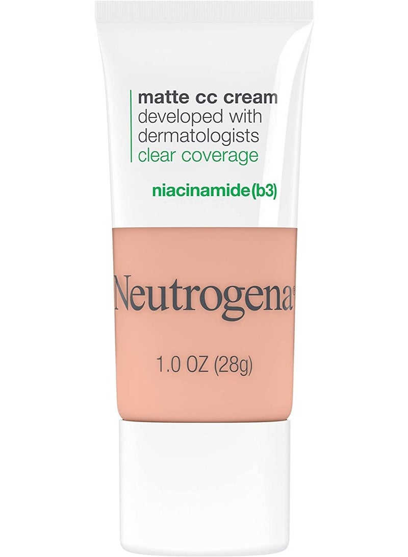 Neutrogena Neutrogena Clear Coverage Flawless Matte CC Cream, Vanilla, 1 oz - Image 1