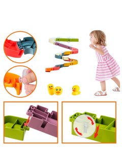 MIXDE Bath Toys Water Balls Tracks for Kids for Wall Bathtub Toy Slide for Toddlers 3+Years 34 Pcs DIY Take Apart Set Shower Gift for Children  - Image 2
