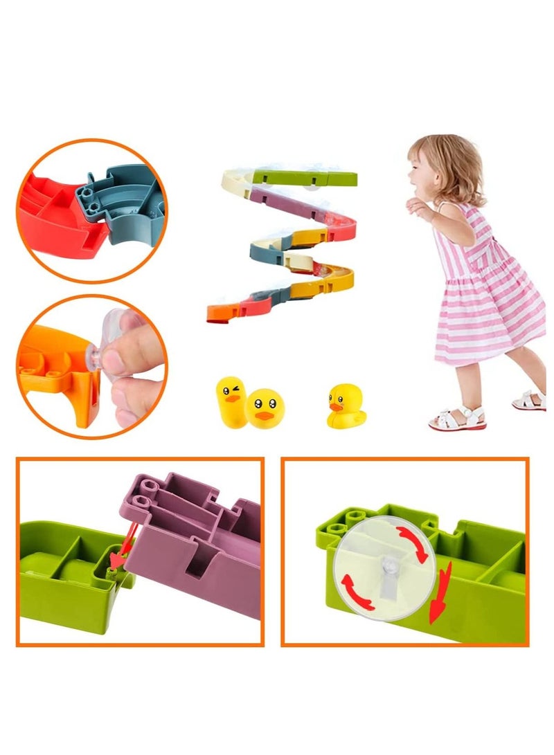 ميكسد حمام ألعاب كرات المياه مسارات للأطفال من أجل شريحة حوض الاستحمام للاستحمام للأطفال الصغار 3+سنوات 34 قطعة - Image 2