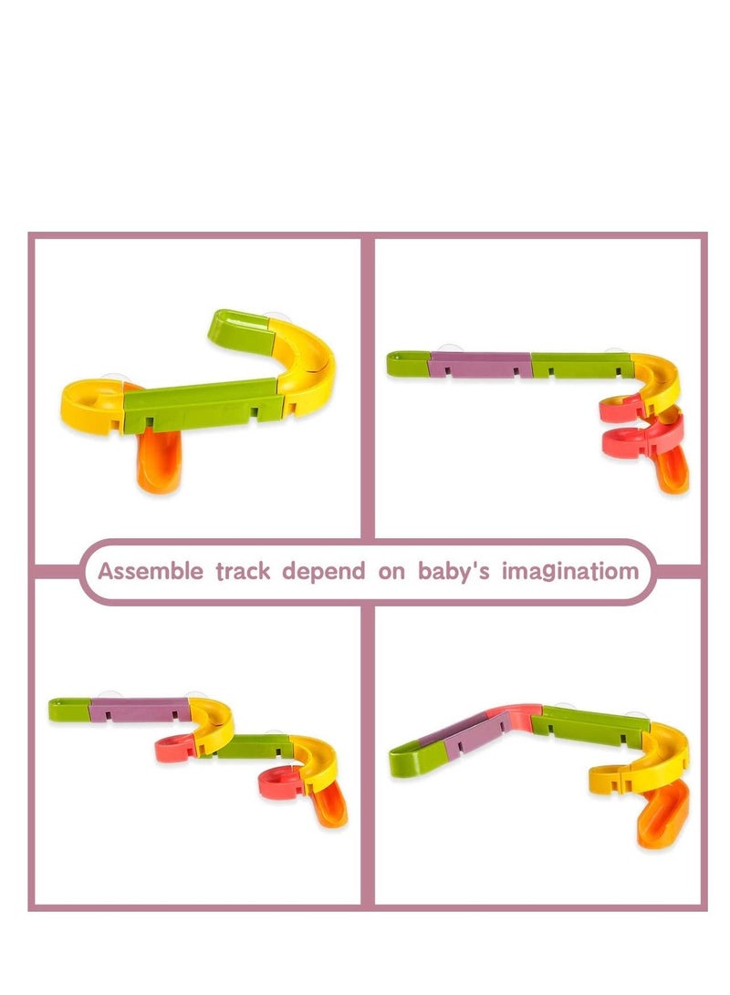 ميكسد حمام ألعاب كرات المياه مسارات للأطفال من أجل شريحة حوض الاستحمام للاستحمام للأطفال الصغار 3+سنوات 34 قطعة - Image 4