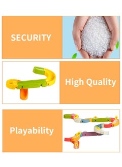 MIXDE Bath Toys Water Balls Tracks for Kids for Wall Bathtub Toy Slide for Toddlers 3+Years 34 Pcs DIY Take Apart Set Shower Gift for Children  - Image 3