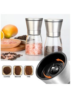 Salt & Pepper Grinder Set – 2-Pack Adjustable Ceramic Grinders for Fresh Spices, Precision Grinding, Easy-to-Use, Durable Spice Mill, Adjustable Coarseness, Perfect for Kitchen, Dining, and Seasoning, Modern Salt and Pepper Shakers. - pzsku/Z48A08D85ECA6E7539102Z/45/_/1726670766/0dd882b6-693c-4eae-bd90-ef9347baabfd