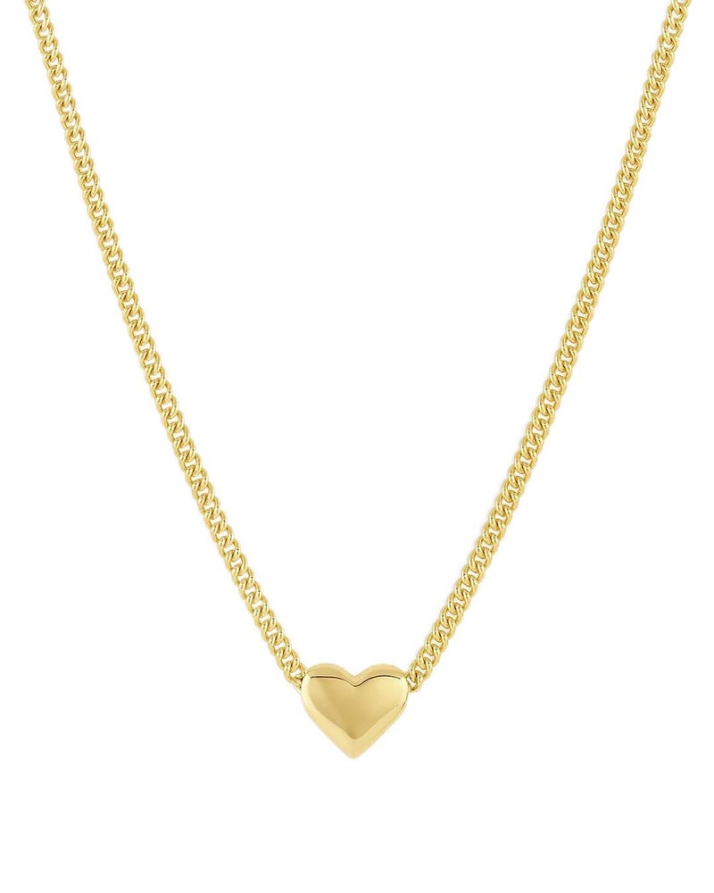 gorjana - Lou Helium Heart Necklace 17" to 19" - 18k Gold Plating - Adjustable Chain - Lobster Clasp - Elegant Heart Design - Everyday Wear - Timeless Elegance and Comfort - Image 1