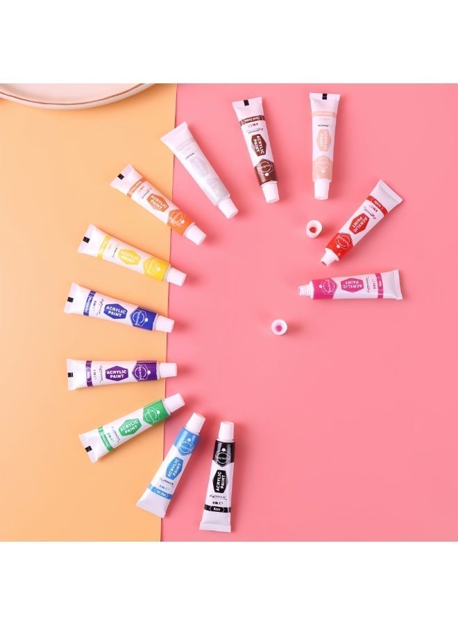 Keep Smiling Acrylic Paint Set – 12 Colors × 6ml – Fine Quality for Art & Craft - Image 4