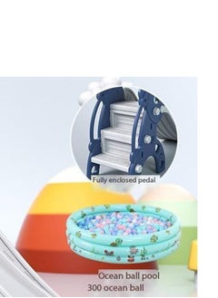 LIMOS Kids Plastic Play Slide With 300 Ocean Balls Pool and Basketball Hoop  - Image 2