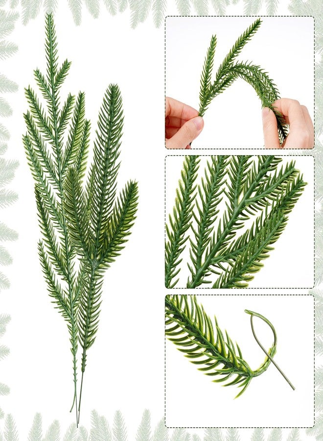 Miayon 50 PCS Artificial Pine Branches Faux Christmas Greenery Stems Cedar Picks for DIY Crafts Garland Wreath Flower Arrangements Home Holiday Decor - Image 3