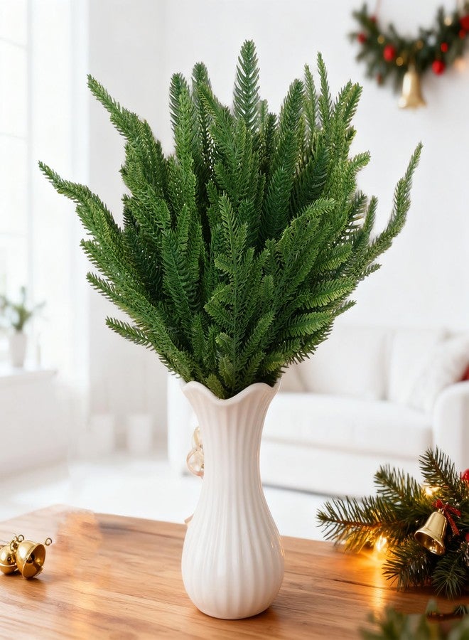 Miayon 50 PCS Artificial Pine Branches Faux Christmas Greenery Stems Cedar Picks for DIY Crafts Garland Wreath Flower Arrangements Home Holiday Decor - Image 5