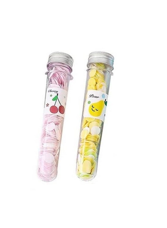 ATETO Mini Portable Travel Soap Paper, Flower and Apple Bottle Paper Soap Clean Soft Bath For Travel, (Multicolor, Pack of 2) (Tube Shape) - Image 1
