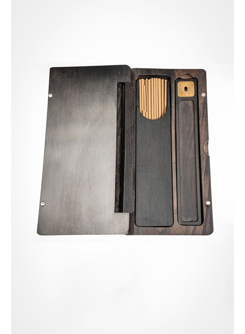 مجموعة عيدان البخور المحمولة من خشب العود من هاينان استمتع برائحة شرقية نقية 100٪ في أي مكان لتهدئة الجسم والعقل وتنشيط الروح - Image 1