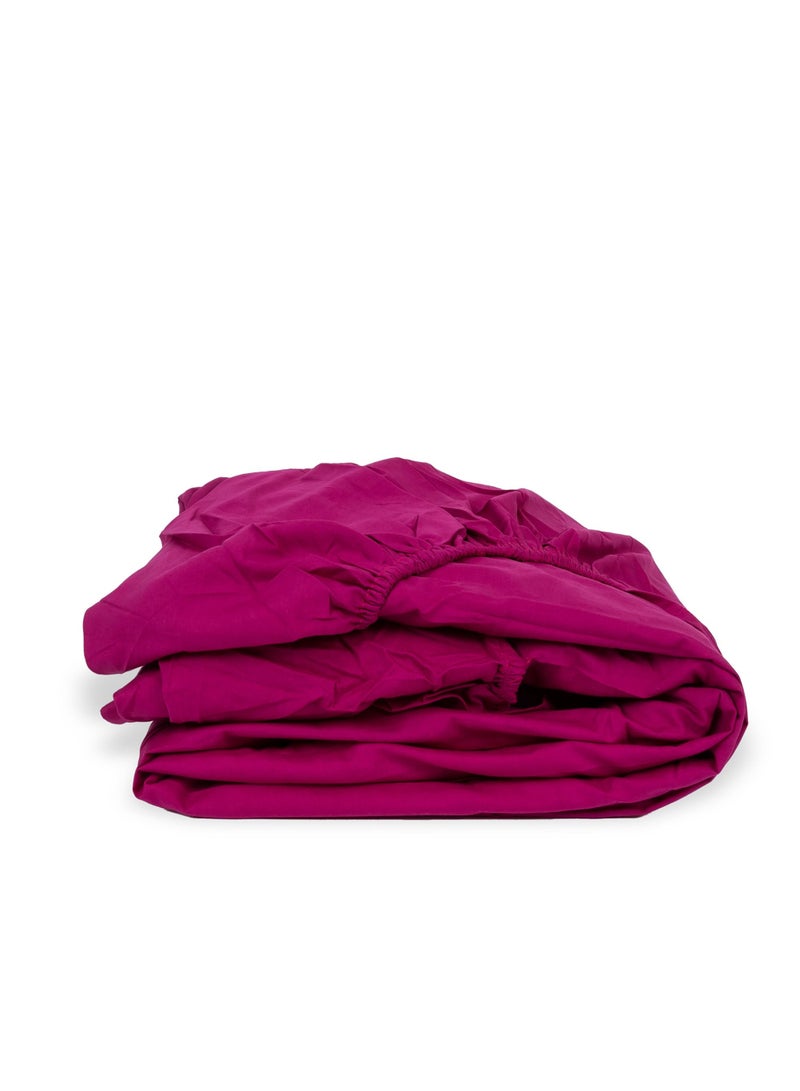 Home of linens ملاءة سرير ملائمة باللون الأرجواني 100×200  - Image 1