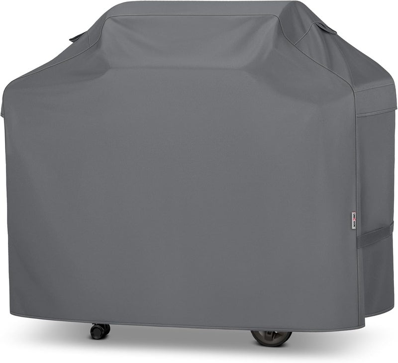 Unicook 55 Inch Grill Cover for Outdoor Grill, Heavy Duty Waterproof Gas BBQ Cover, Outside 3-4 Burner Barbecue Covering for Weber, Char-Broil, Nexgrill, All Weather Resistant, Grey - Image 1
