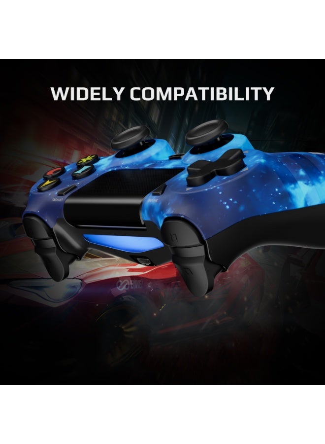 وحدة تحكم PS4، وحدة تحكم لاسلكية متوافقة مع PS4/PS3/Android/PC/iOS، عصا تحكم PS4 مع شاشة تعمل باللمس، جيروسكوب بستة محاور، أزرق - Image 5
