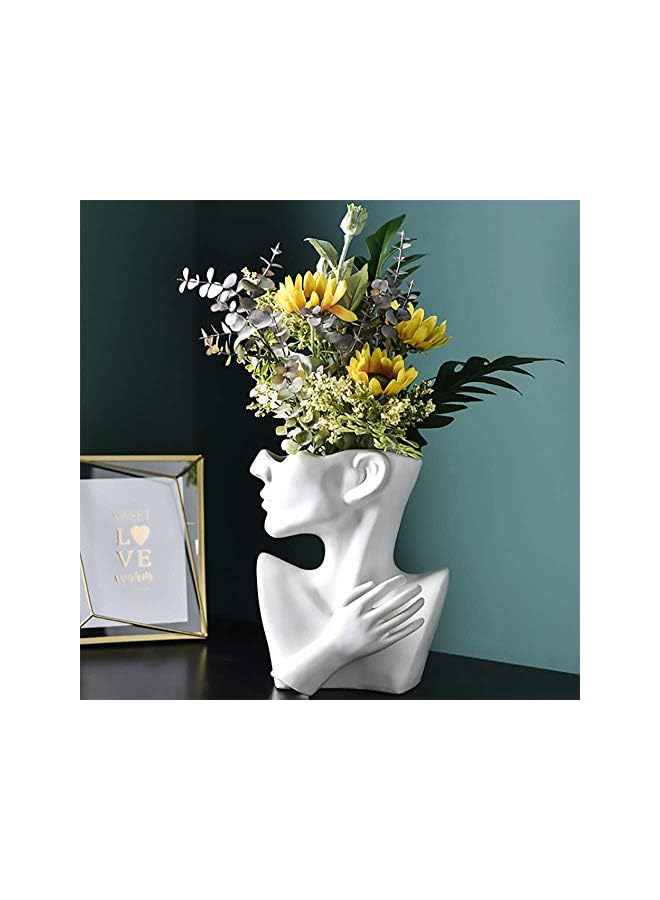 The Bros Flower Pot, Head Vase Face Planter Resin Small Plant Pot, Indoor Succulent Planter, Artwork for Home Office Decor Gift Idea - Image 3