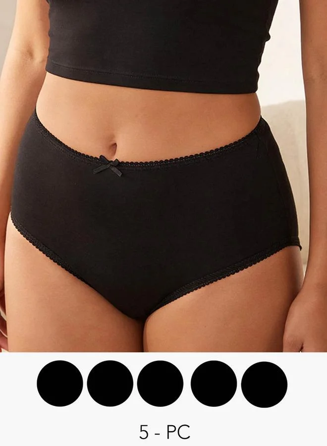 Splash FAV Set of 5    Intimates Full Briefs High Waist with Bow Accent