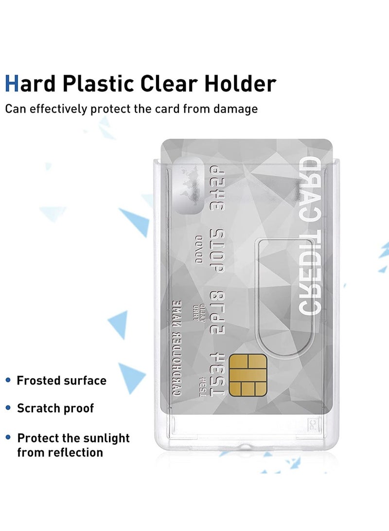 Generic ID Badge Holders, Clear Card Holder for Breakaway Lanyard, Hard Plastic Card Sleeves, Baseball Card Protector, Name Tag Badge Holder for Office School, Card Holder Case for Sports Cards 20 Pack  - Image 3