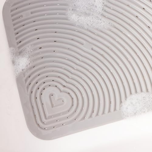 Munchkin Soft Spot Baby Bath Mat for Tub, Cushioned Bathtub Mat for Toddlers and Kids, 36"x17", Grey - Image 3