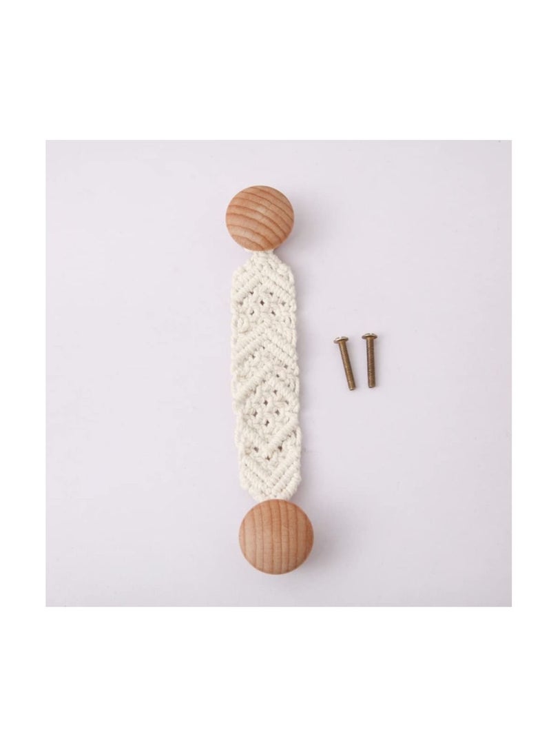 Rope Knobs Door Handle,  Knot Cabinet Drawer Cupboard Furniture Wooden Pulls Handles for Kitchen Wardrobe knobs Dresser (2 Pack) - Image 3