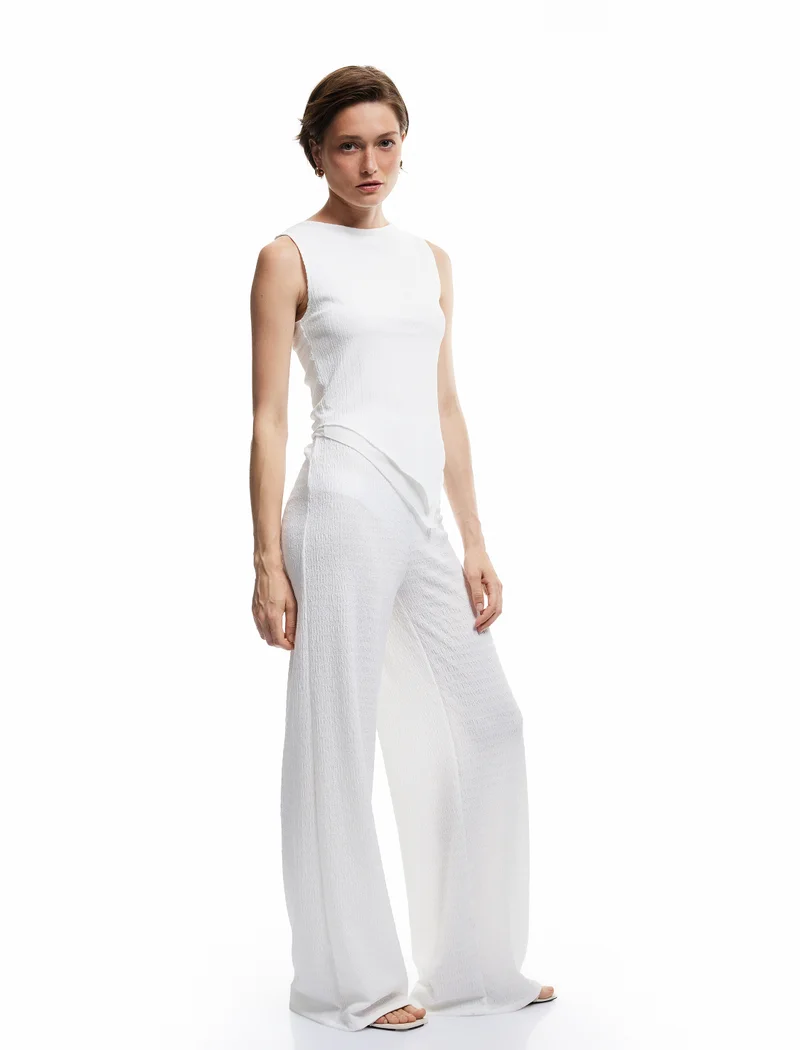 كوتون Wide-Leg Trousers