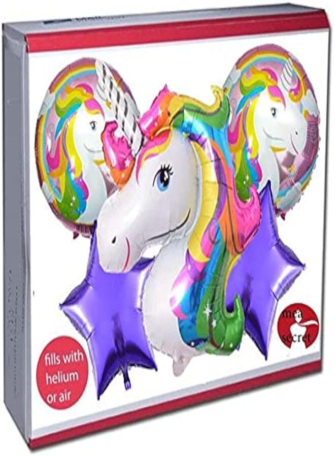 secret unicorn balloon set of 5pcs