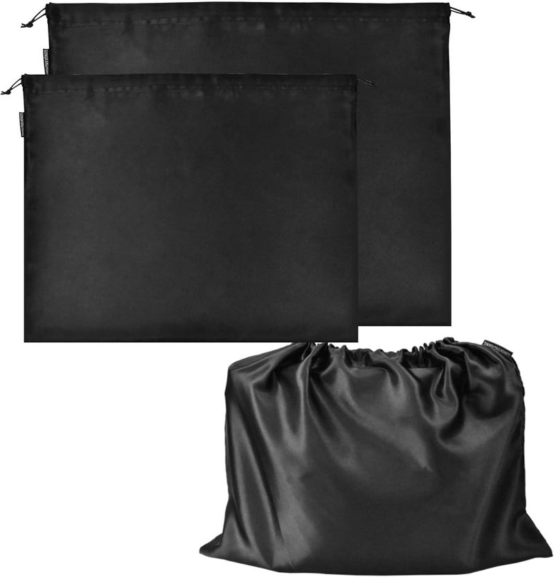 2 Pack Dust Bags for Handbags Silk Dust Cover Bag for Handbags Purses Shoes, Dustproof Drawstring Bag Travel Storage Pouch - Image 2