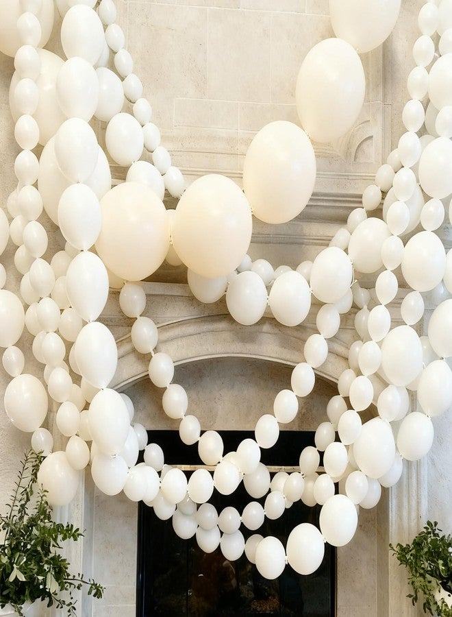 Whaline 120 Pcs White Beige Quick Link Balloons, Linking Balloons for Making Balloon Wall Arch Chains, Pearl Balloon for Wedding Birthday Bridal Baby Shower Graduation Party Decorations (6+10 inch) - Image 5