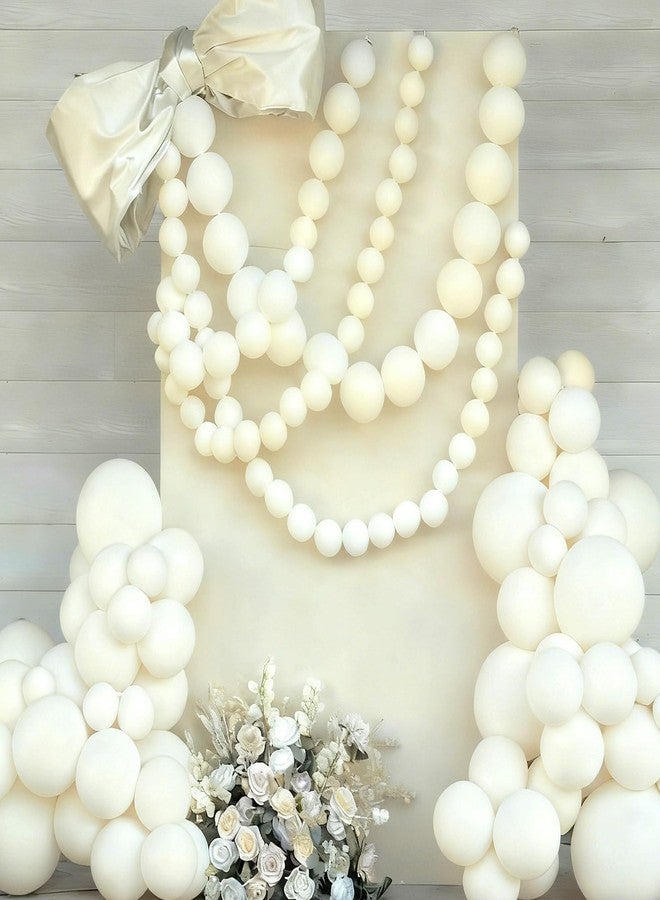 Whaline 120 Pcs White Beige Quick Link Balloons, Linking Balloons for Making Balloon Wall Arch Chains, Pearl Balloon for Wedding Birthday Bridal Baby Shower Graduation Party Decorations (6+10 inch) - Image 4