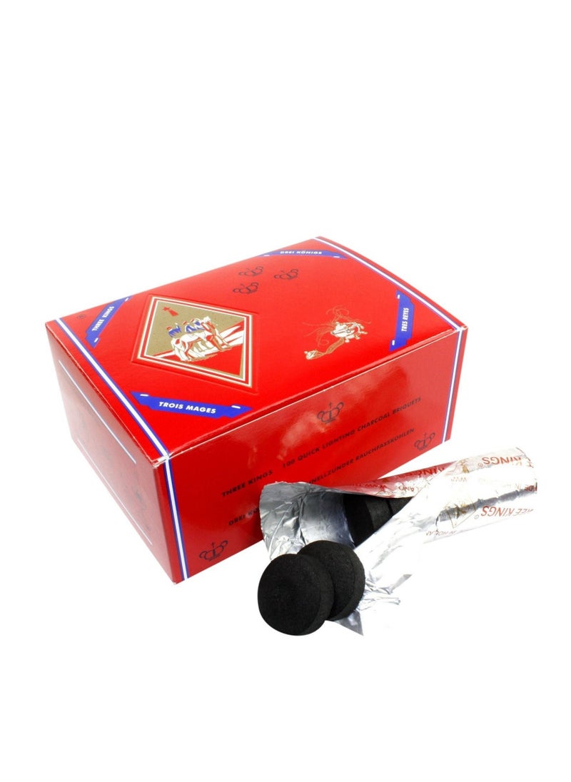 Al Khaleej Holland Bakhoor Charcoal-Quick Ignite Bakhoor Charcoal 80 Pieces -40 mm  - Image 2