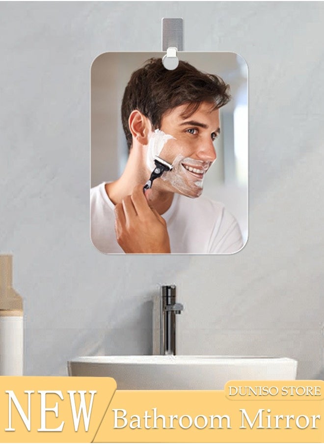 DUNISO Bathroom Mirror, 20*25CM Rectangular Wall Mirror, Traceless Contemporary Hanging Mirror for Living Room Bedroom Bathroom Entryway  - Image 1