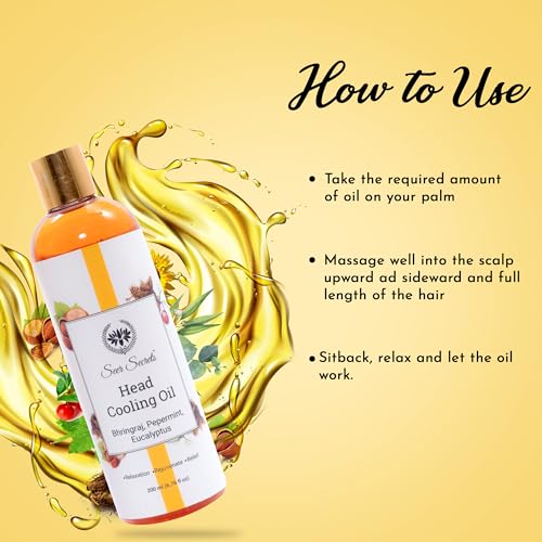 Seer Secrets Natural Peppermint & Bhringraj Oil for Head Cooling | Hair Growth | Relaxation & Relief | Suitable for Men & Women | Pack of 200ML - Image 2