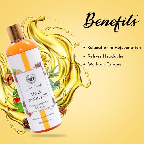 Seer Secrets Natural Peppermint & Bhringraj Oil for Head Cooling | Hair Growth | Relaxation & Relief | Suitable for Men & Women | Pack of 200ML - Image 3
