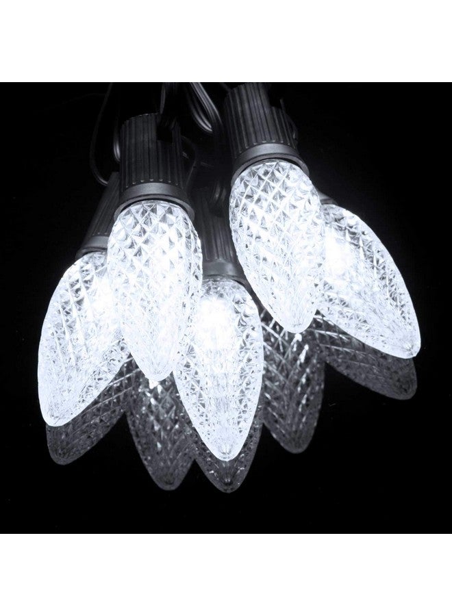 برايتاون عبوة من 25 لمبة إضاءة بديلة C9 LED لعيد الميلاد، لمبة LED C9 مقاومة للكسر لإضاءة سلسلة عيد الميلاد، قاعدة متوسطة E17، لمبات قابلة للتعتيم بدرجة تجارية، لون أبيض بارد - Image 4