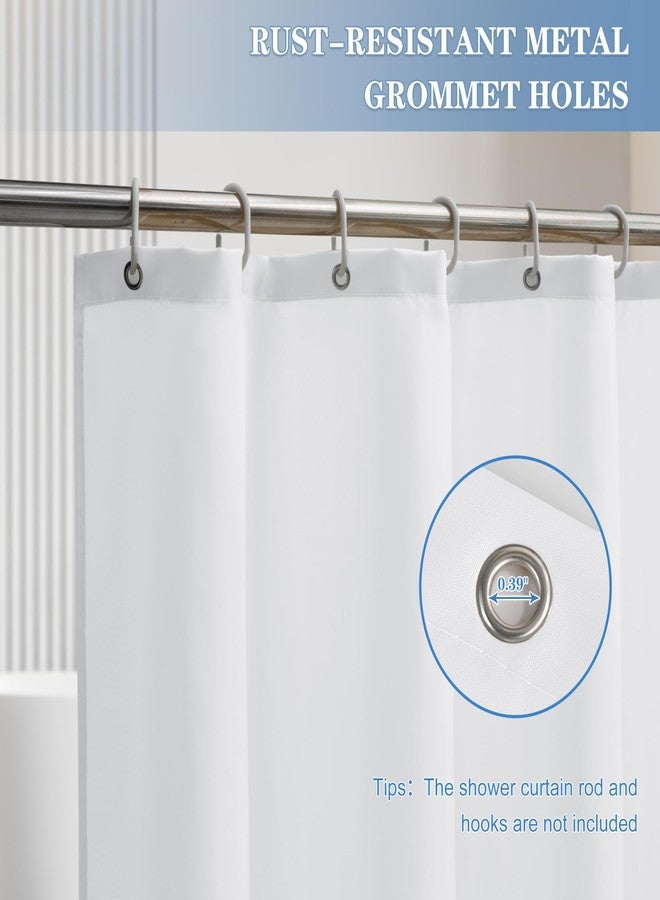Nasitos Fabric Shower Curtain Liners 4 Pack - W72 x H72 - Washable & Water Resistant Cloth Shower Liner for Bathroom, Soft Hotel Quality, Standard Size (White, Include 8 Separate Magnets) - Image 5