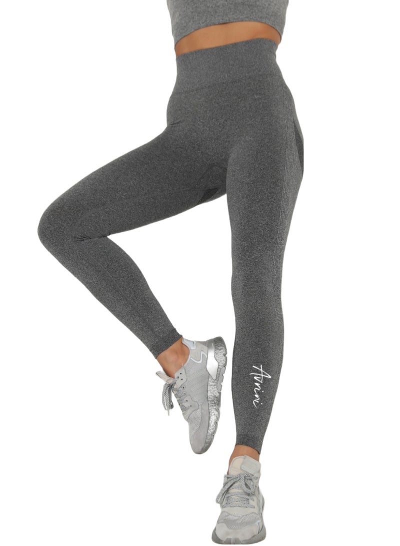Avrini Yoga Pants High Waist Leggings Sport Pants Seamless Tummy Control Slim Stretchable Tights Waist Compression Fitness Gym for Women - Image 2