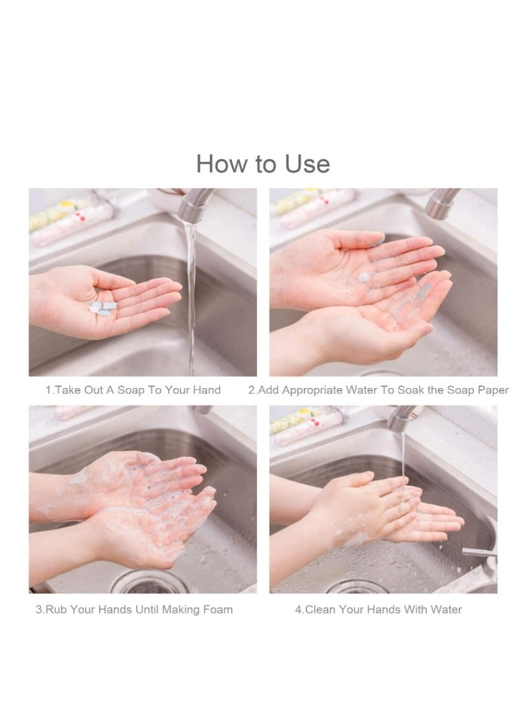 1000 PCS Portable Mini Soap Sheets, Disposable Soap Paper Sheets, Hand Washing Bath Scented Paper for Home Travel Camping and Outdoor Activities Yellow Lemon Scented  - Image 2