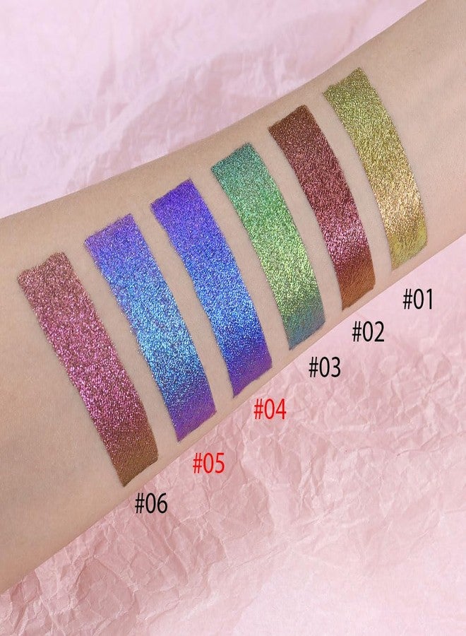 AMY'S DIARY Duochrome MultiChrome Chameleon Liquid Metallic Eyeshadow 3 Pcs Set, Deep Purple Blue High-Impact Multi-Dimensional Finish, Silky Smooth and High Pigment Holographic Glitter Eyeshadow Makeup (Set03) - Image 3