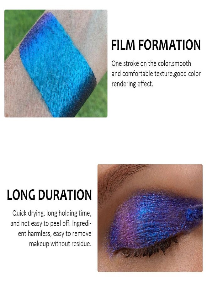 AMY'S DIARY Duochrome MultiChrome Chameleon Liquid Metallic Eyeshadow 3 Pcs Set, Deep Purple Blue High-Impact Multi-Dimensional Finish, Silky Smooth and High Pigment Holographic Glitter Eyeshadow Makeup (Set03) - Image 5