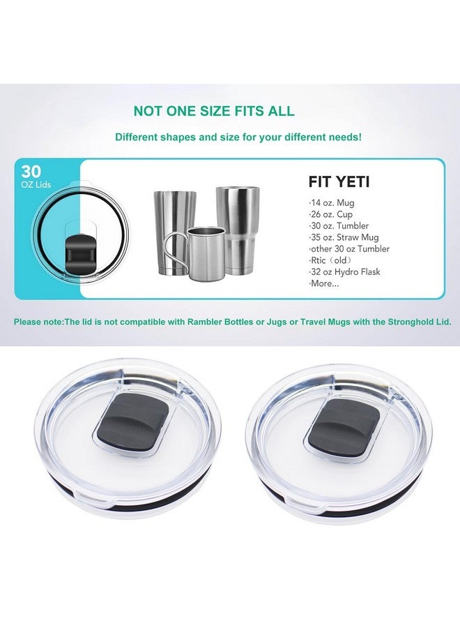 PDEEY 30 oz Magslider Lids Replacement for Yeti 30 oz Tumbler, 35 oz Straw Mug, 14 oz Mug - Magnetic Slider, BPA Free, 2PCS - Image 3