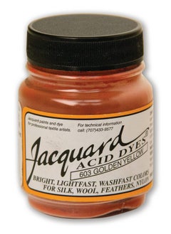 Jacquard Acid Dye Golden Yellow 1/2 Oz Net Wt Acid Dye For Wool Silk Feathers And Nylons Brilliant Colorfast And Highly Concentrated  - Image 1