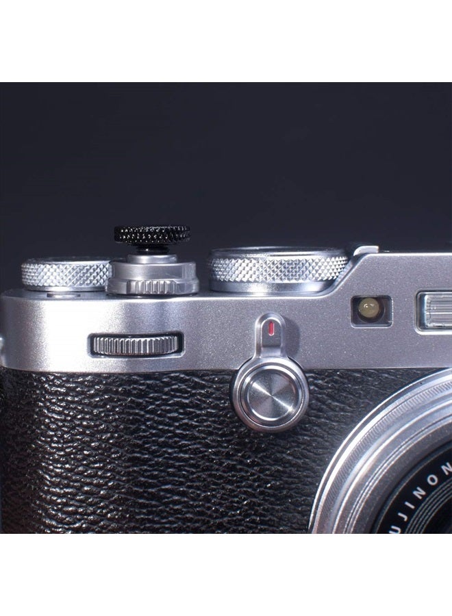 VKO Camera Soft Release Button, Shutter Button Compatible with Fujifilm X-T4 X-T30 X-T20 X-T3 X-T2 X-PRO3 X-PRO2 X100S X100T X100F X30 X-E3 RX1R RX10 II III IV M10 Black(2-Pack) - Image 4