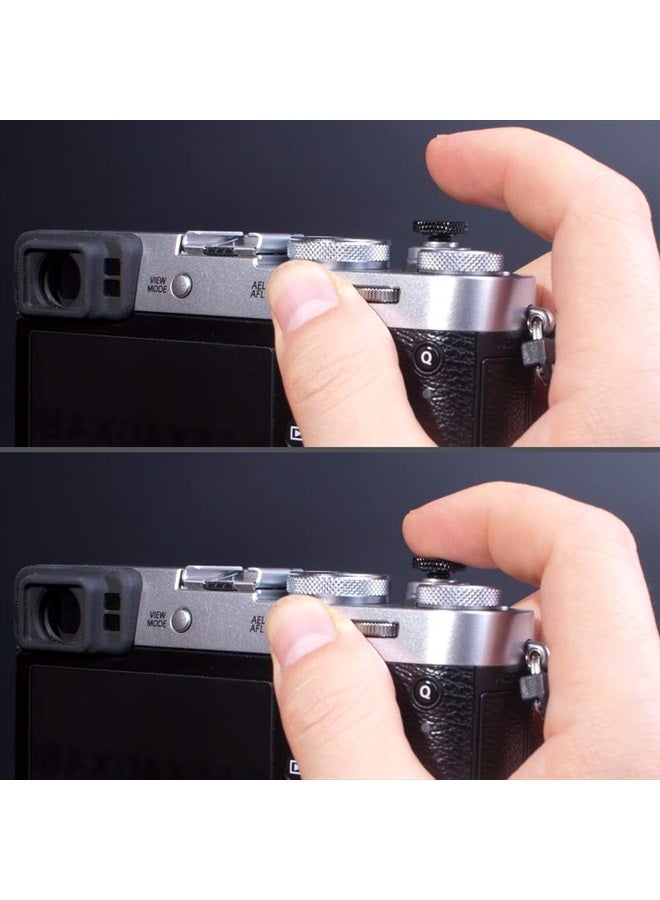 VKO Camera Soft Release Button, Shutter Button Compatible with Fujifilm X-T4 X-T30 X-T20 X-T3 X-T2 X-PRO3 X-PRO2 X100S X100T X100F X30 X-E3 RX1R RX10 II III IV M10 Black(2-Pack) - Image 5