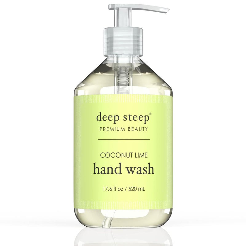 Deep Steep Argan Oil Liquid Hand Wash, Coconut Lime, 17.6 Fluid Ounce - Image 1