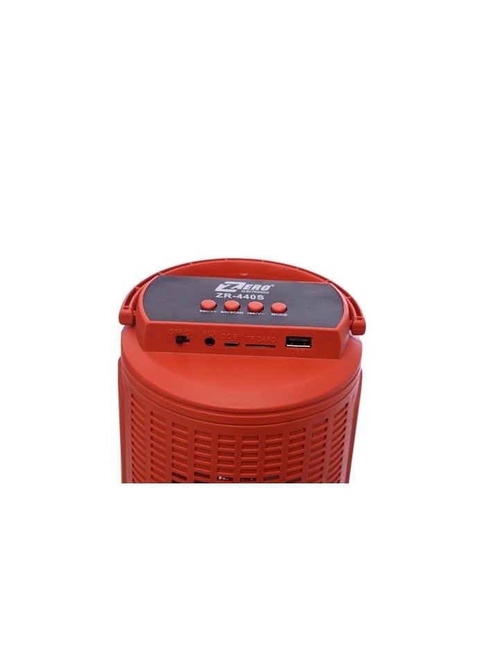 زيرو مكبر صوت بلوتوث ZR-440S يدعم كارت الميموري والبلوتوث وفلاش يو اس بي ويدعم مخرج الميكروفون - Image 3