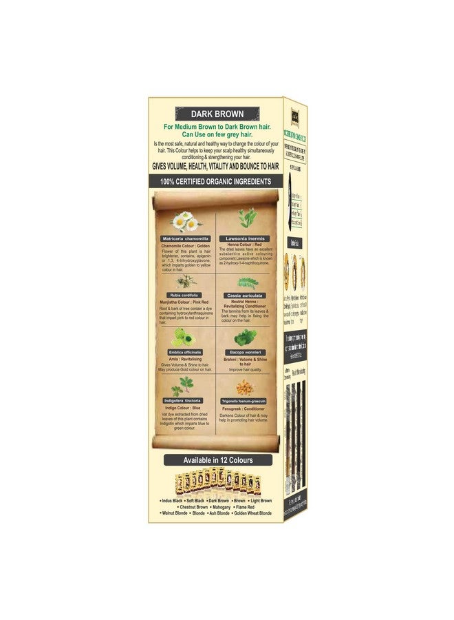 Indus Valley 100% Botanical Dark Brown Hair Color Dermatologist Recommended Safe For Pregnent & Lactating Mother (120G) - Image 5