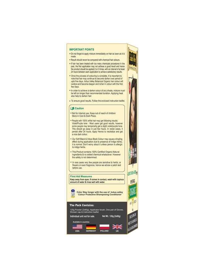 Indus Valley 100% Botanical Dark Brown Hair Color Dermatologist Recommended Safe For Pregnent & Lactating Mother (120G) - Image 4