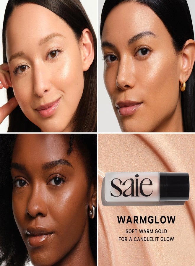 Saie Dewy Glow Duo - Dew Liquid Blush Lady (.40 oz), Mini Glowy Super Gel Warmglow (.5 oz) - Radiant Cheek Tint & Illuminating Primer for a Natural, Lit-From-Within Finish - Image 2