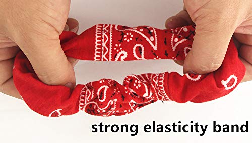 Cutewing Paisley Hair Scrunchies with Bow Hair Scarves Scrunchy Ponytail Holder Elastics Hair Bands Ribbon Hair Tie for Women Girls with 6PCS - Image 4