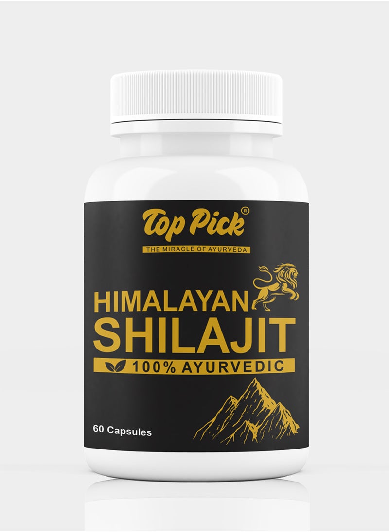 Top Pick - 100% Organic Shilajit Boost Immune System, Good For Health 60 Capsules - Image 1