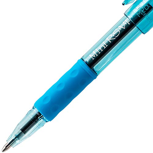 Pentel RSVP Mini Ballpoint Pen, (1.0mm) Medium Line, Sky Blue Ink, 12 pack (BK91MNS-S) - Image 5